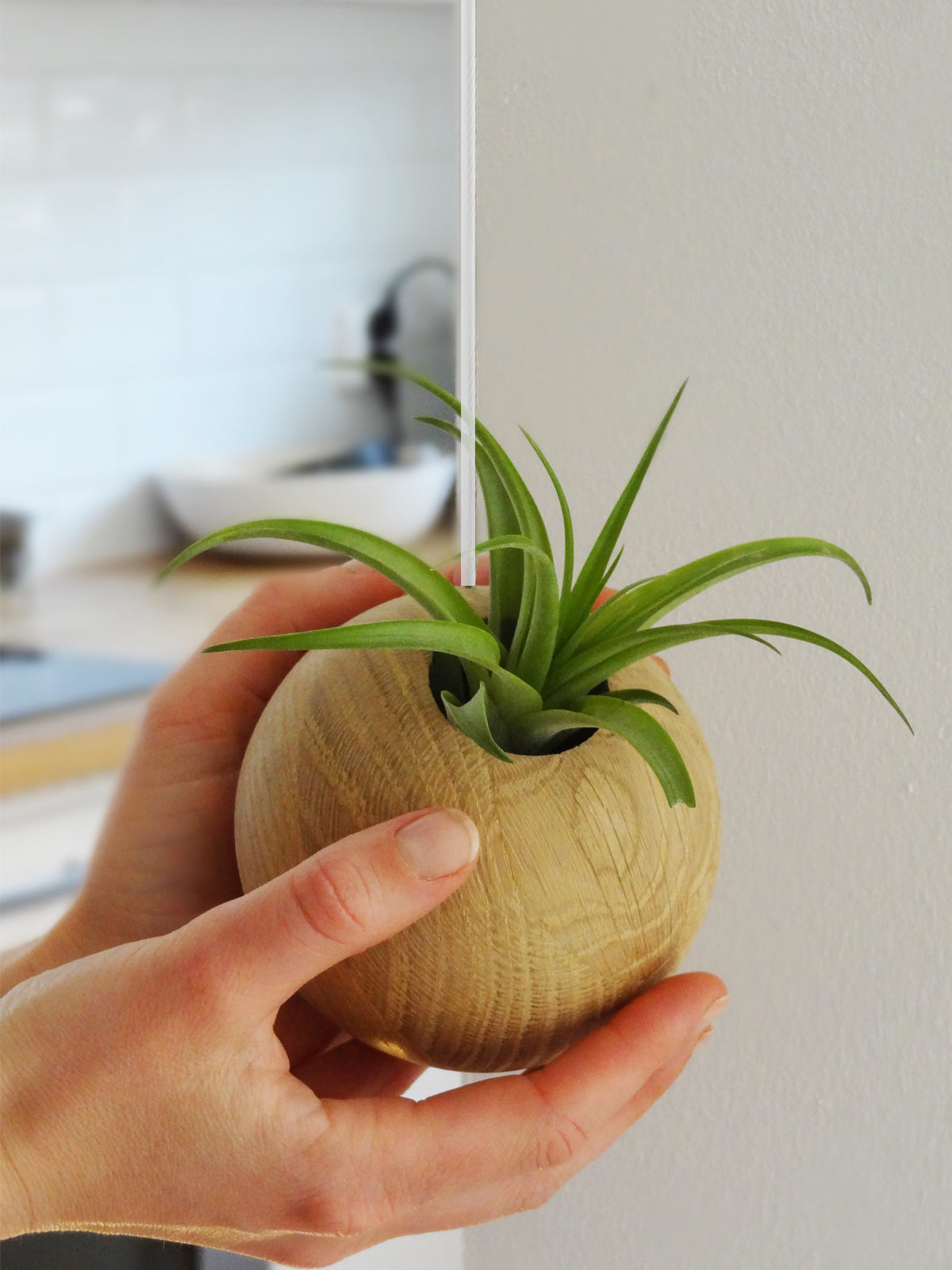 Hanging Sphere - Light Oak