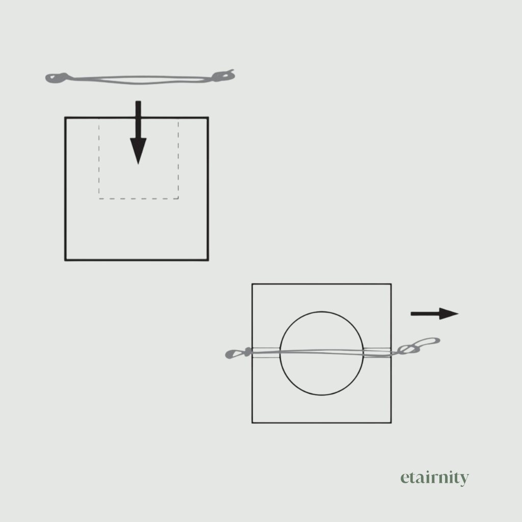 Elastic cord installation
